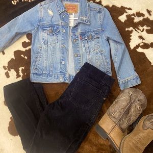Boys/Girls Levi Strauss Distressed Denim Jacket